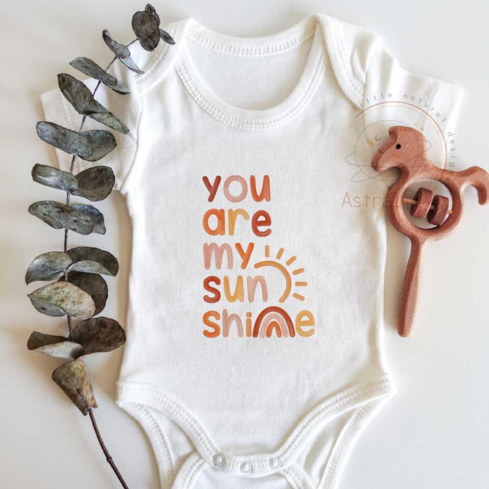 You Are My Sunshine Kısa / Uzun Kol Çıtçıtlı Bebek Body