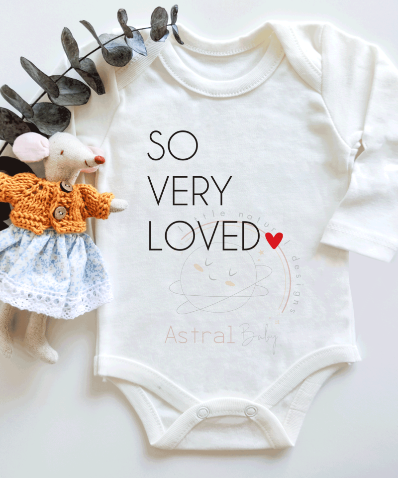 So Very Loved Yazılı Kısa / Uzun Kol Çıtçıtlı Bebek Body