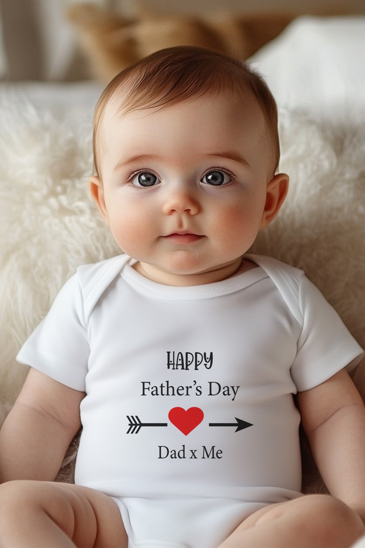 Happy Father's Day Kısa / Uzun Kol Çıtçıtlı Bebek Body