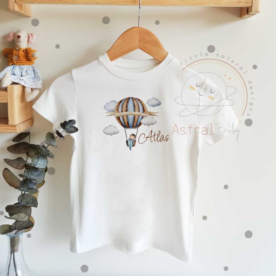 Balondaki Bebek Desenli Desenli Çocuk T-shirt