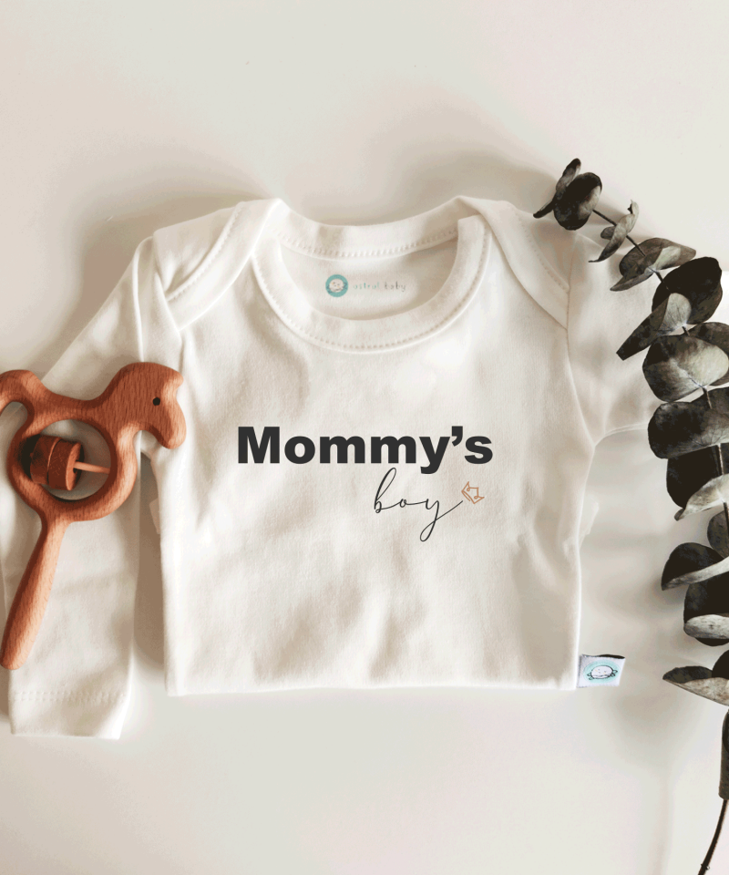 Mommy's Boy Kısa / Uzun Kol Çıtçıtlı Bebek Body