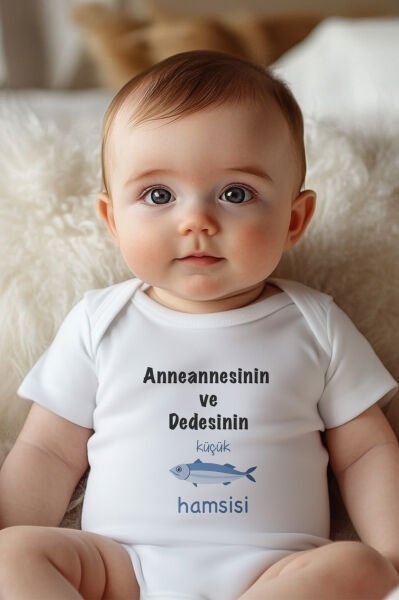 Anneannesinin ve Dedesinin Hamsisi Kısa / Uzun Kol Çıtçıtlı Bebek Body