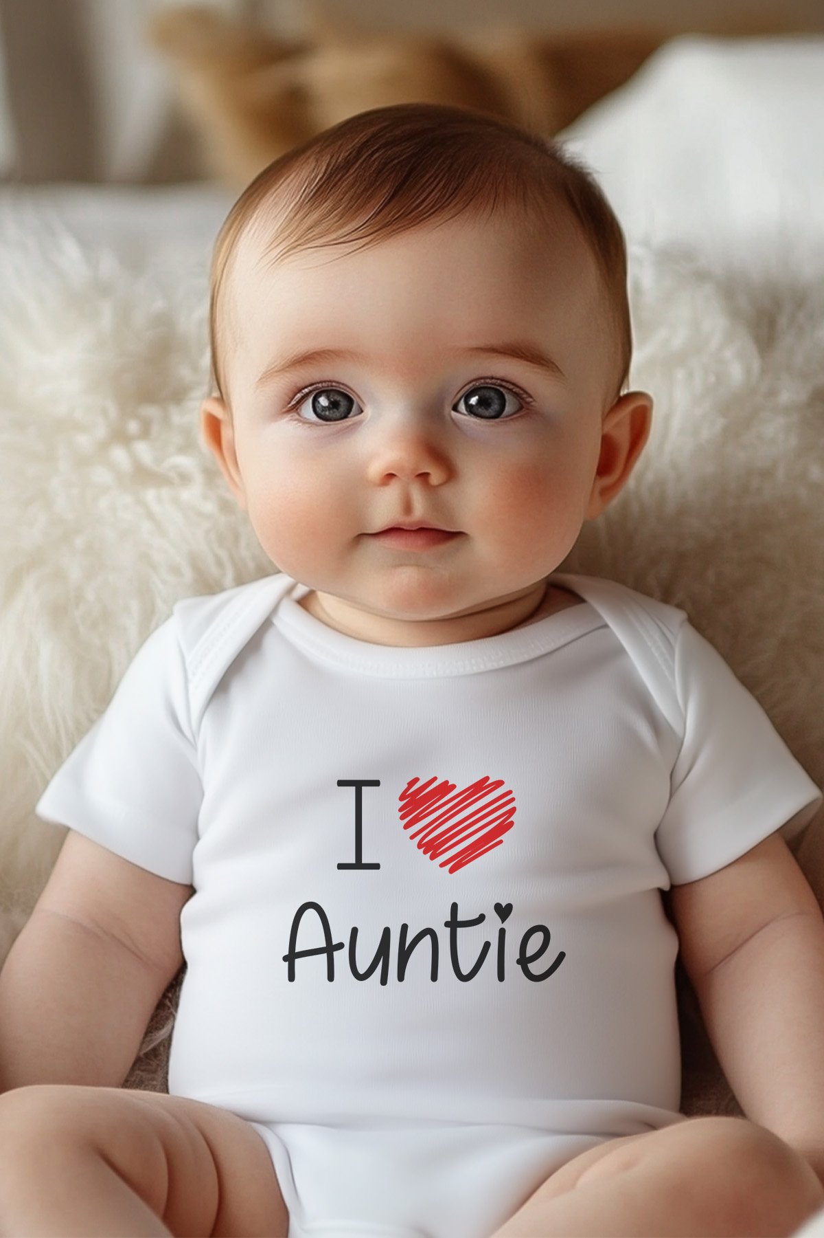 I Love Auntie Kısa / Uzun Kol Çıtçıtlı Bebek Body