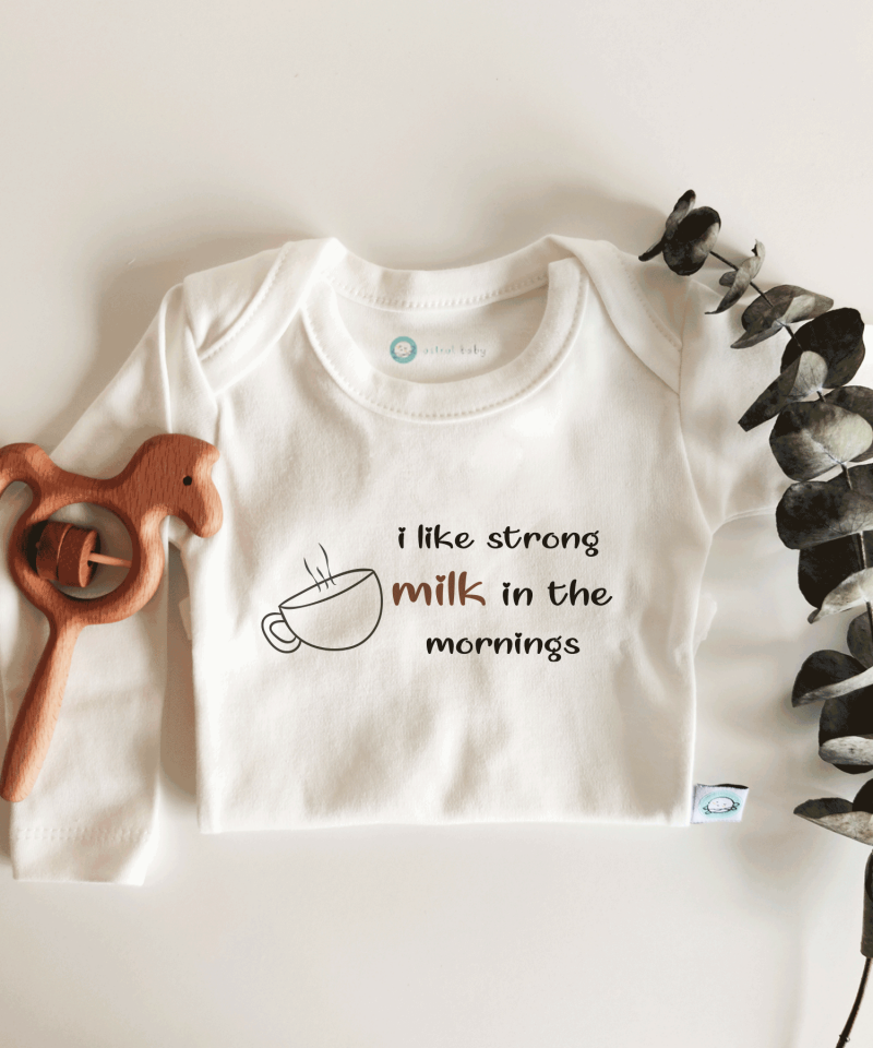 I Like Strong Milk Kısa / Uzun Kol Çıtçıtlı Bebek Body