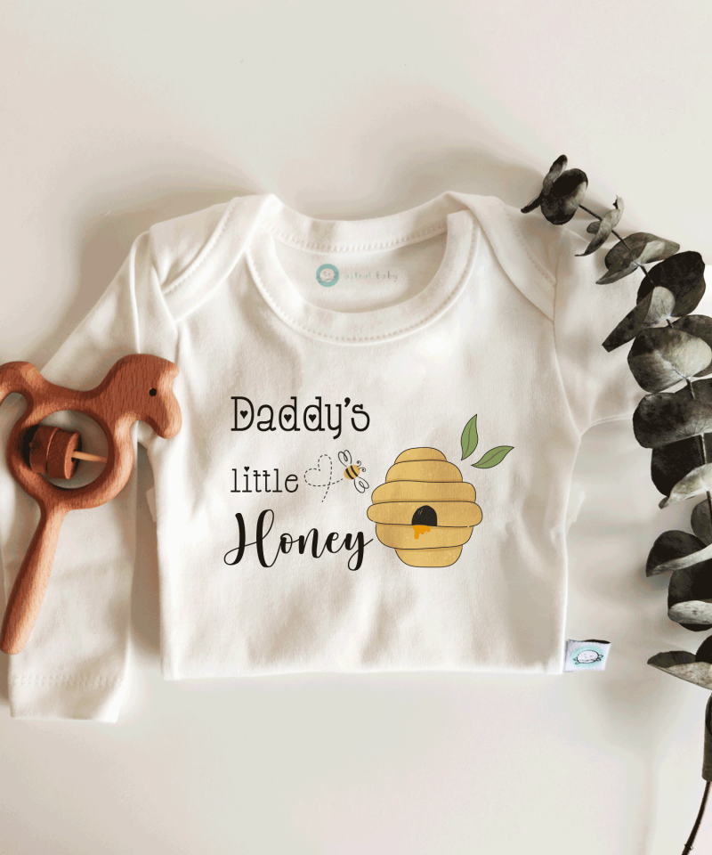 Daddy's Little Honey Kısa / Uzun Kol Çıtçıtlı Bebek Body