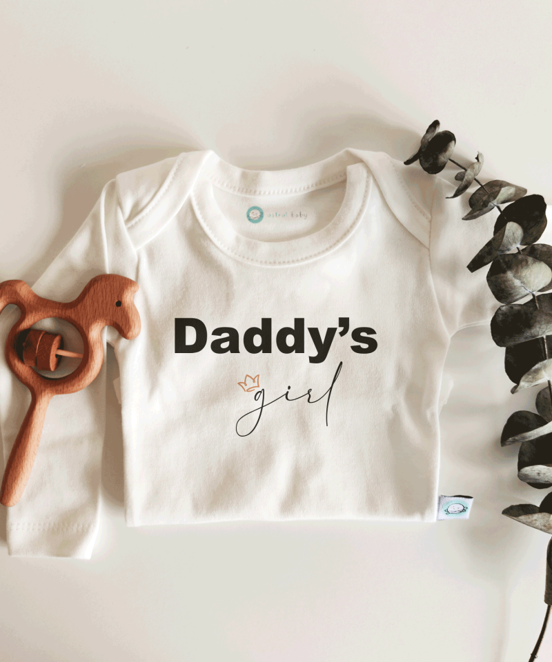 Daddy's Girl Kısa / Uzun Kol Çıtçıtlı Bebek Body