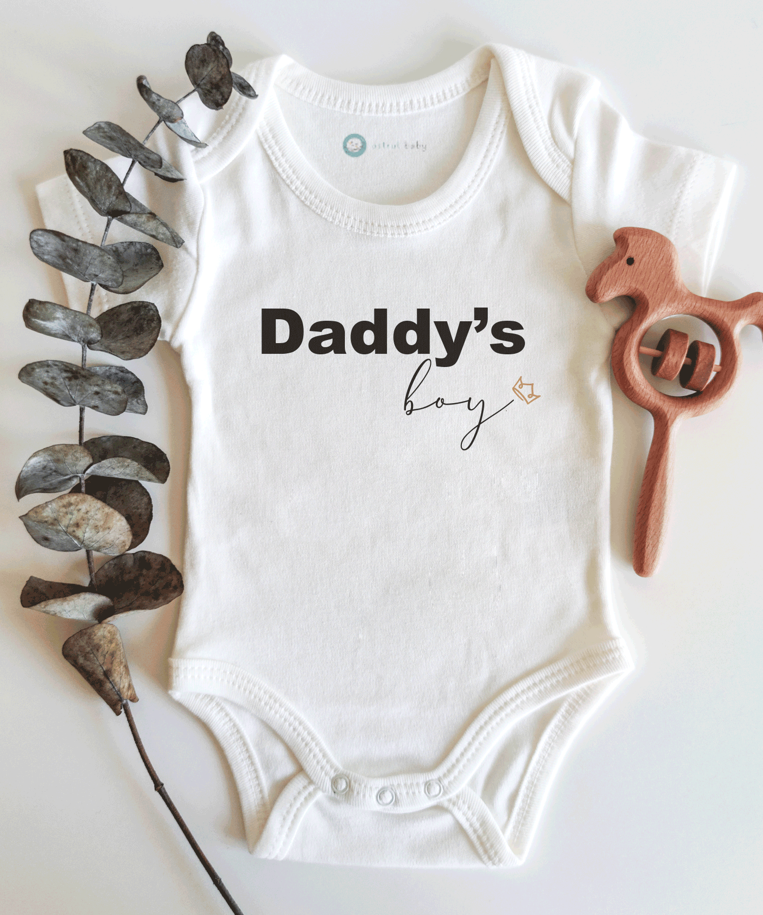 Daddy's Boy Kısa / Uzun Kol Çıtçıtlı Bebek Body