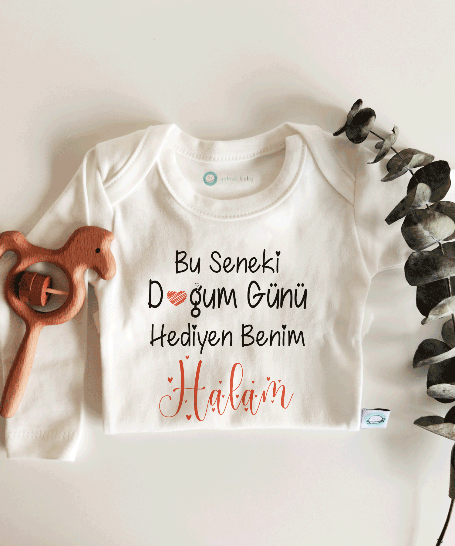 Bu Seneki Hediyen Benim Halam Kısa / Uzun Kol Çıtçıtlı Bebek Body