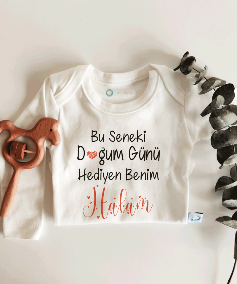 Bu Seneki Hediyen Benim Halam Kısa / Uzun Kol Çıtçıtlı Bebek Body