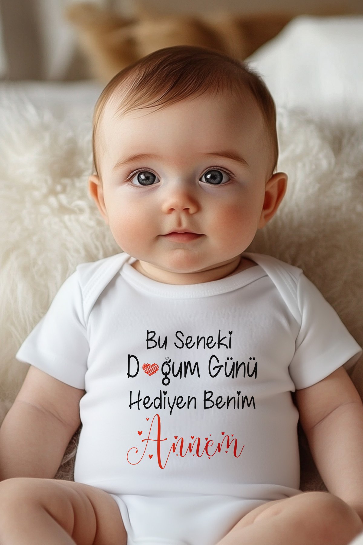 Bu Seneki Hediyen Benim Annem Kısa / Uzun Kol Çıtçıtlı Bebek Body