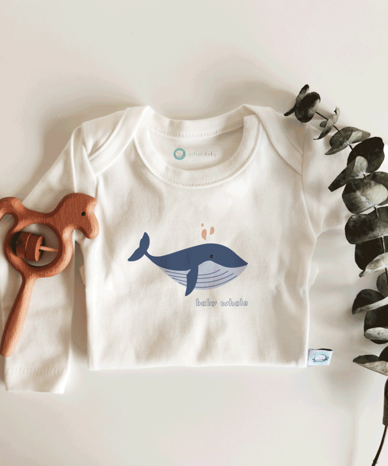 Baby Whale Kısa / Uzun Kol Çıtçıtlı Bebek Body