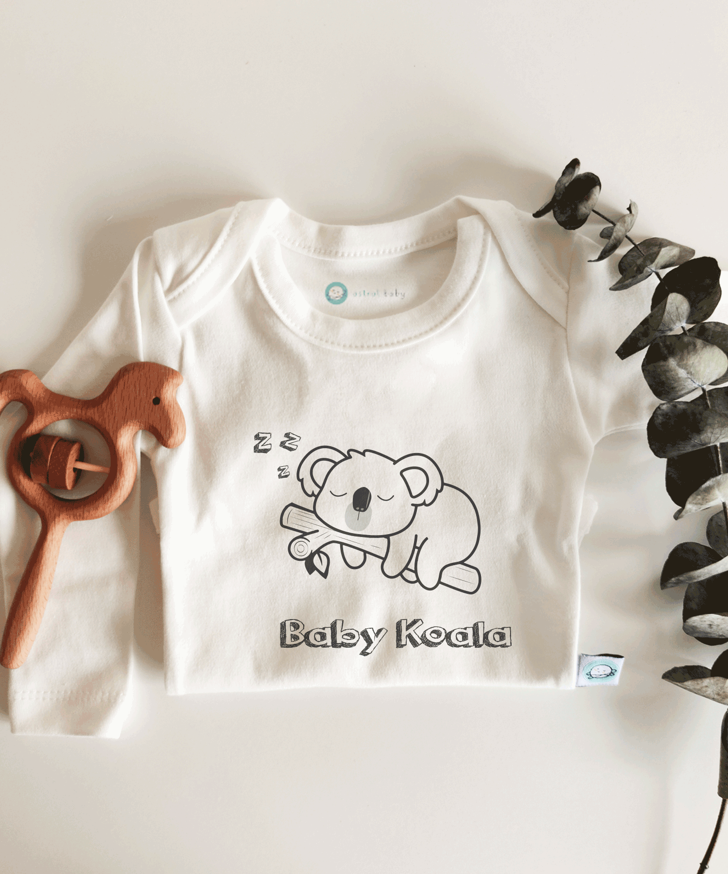 Baby Koala Kısa / Uzun Kol Çıtçıtlı Bebek Body