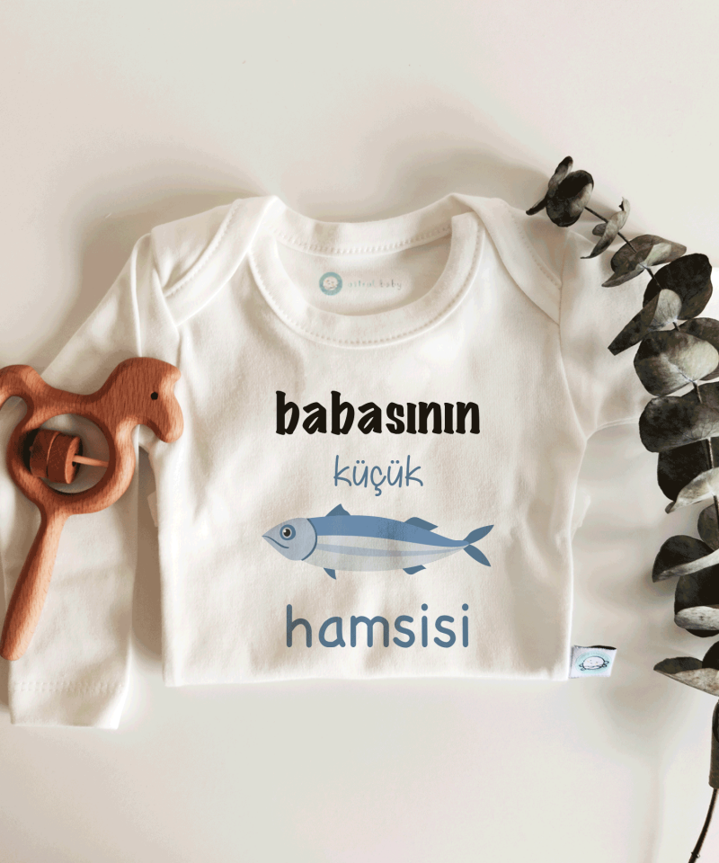 Babasının Hamsisi Kısa / Uzun Kol Çıtçıtlı Bebek Body