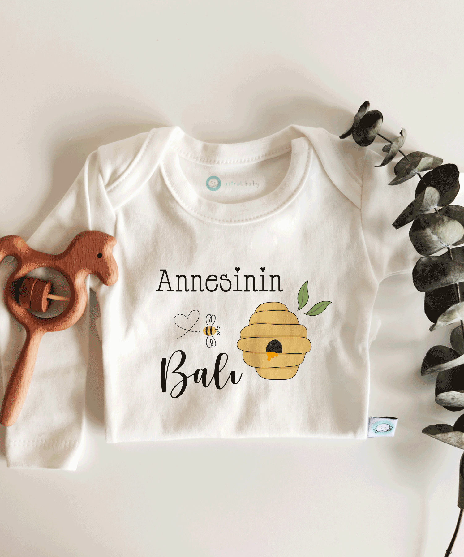 Annesinin Balı Kısa / Uzun Kol Çıtçıtlı Bebek Body