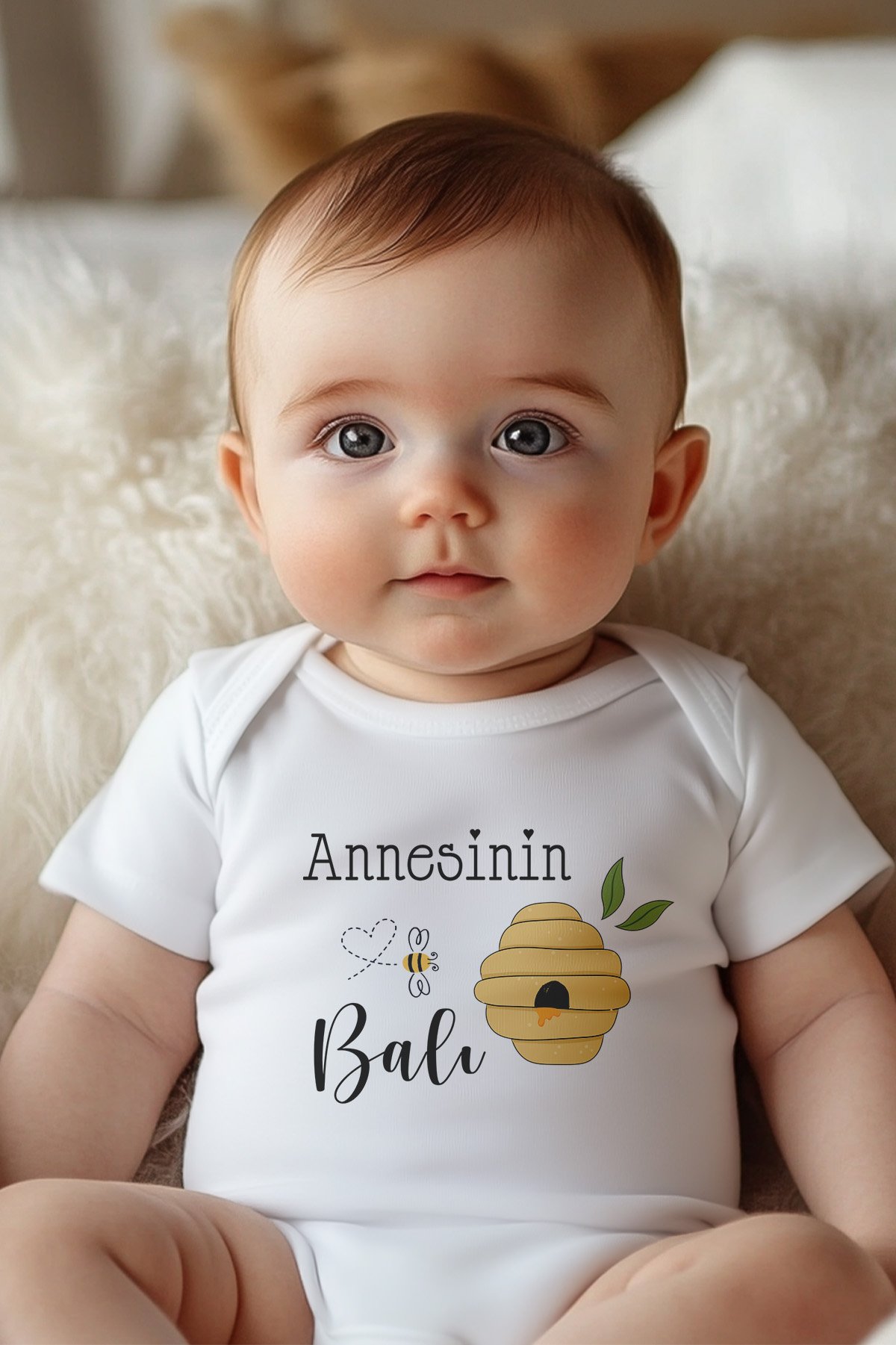 Annesinin Balı Kısa / Uzun Kol Çıtçıtlı Bebek Body