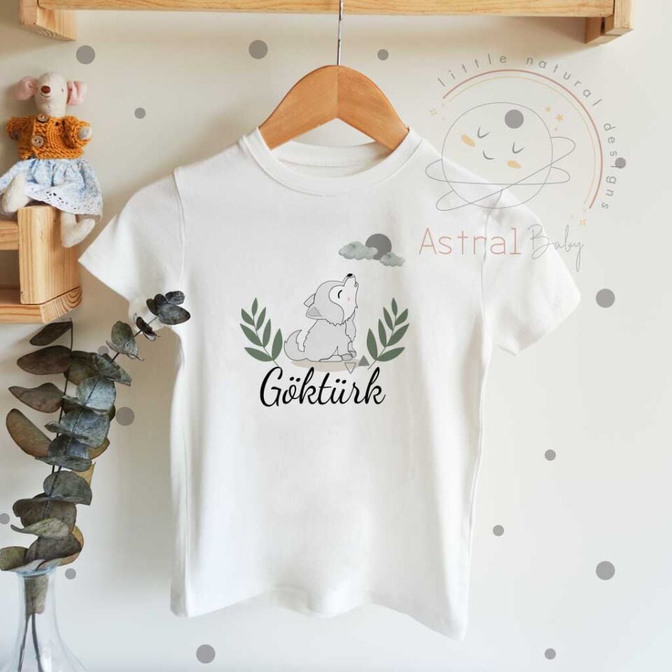 Baby Wolf Temalı Çocuk T-shirt