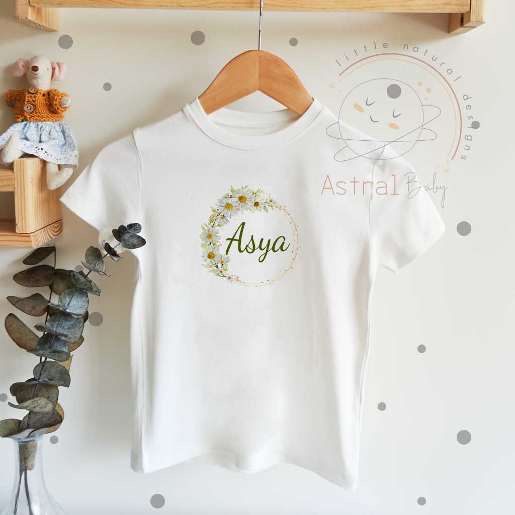 Daisy Flower Temalı Çocuk T-shirt